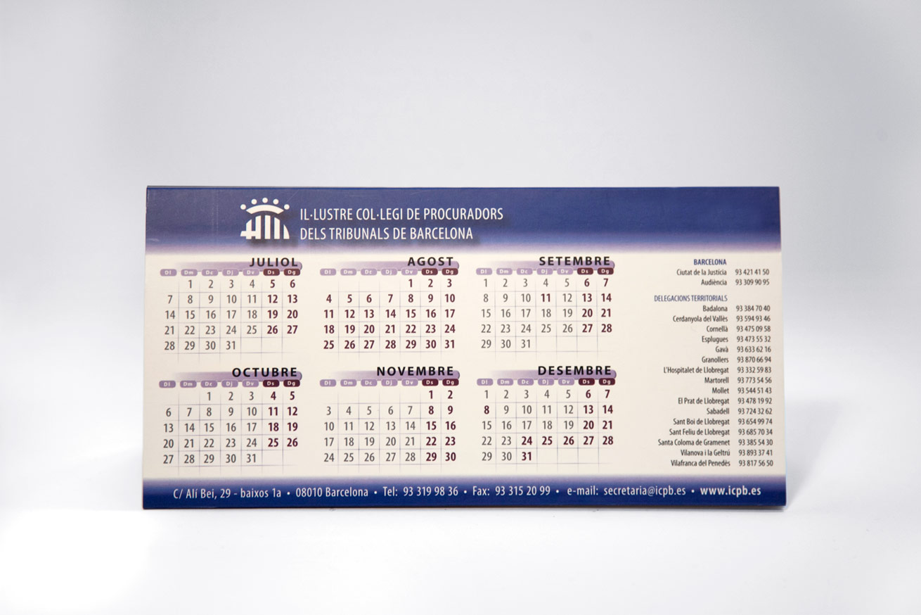 Calendario Caballete